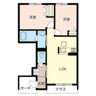 シャーメゾン石見【0107号室】の間取り