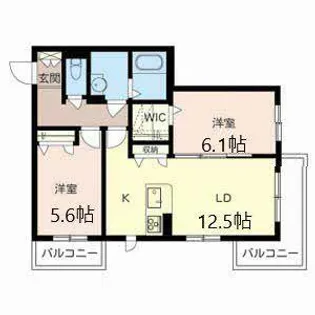 シャーメゾン・パストラル【0203号室】の間取り