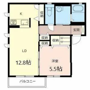 エクセル・シャーメゾン B棟【B201号室】の間取り