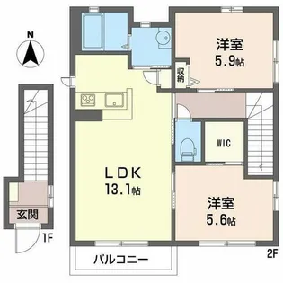 フィールド【0201号室】の間取り