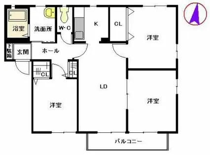 フォレスト V棟【E0201号室】の間取り