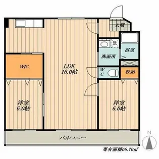 レジデンス恒和【4階】の間取り