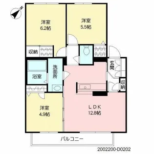 FORENA D棟【2階】の間取り