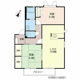 エティンセラー21 C棟【C0201号室】の間取り