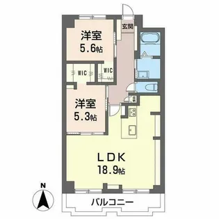 グランメゾン城山【0302号室】の間取り