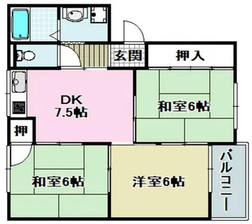 イーストコート【202号室】の間取り