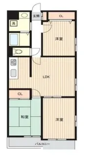 グランドハイツ豊中【3階】の間取り