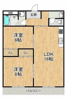 レジデンス川口【2階】の間取り