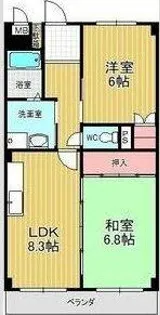 サンパーク大清水【2階】の間取り