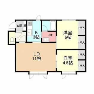 レジデンスイワイズミA【102号室】の間取り