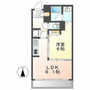 コアプリシード【302号室】の間取り