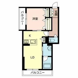 グリーンコーポ朝日が丘II【0303号室】の間取り