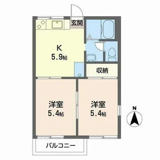 グレイスハイツII【0201号室】の間取り