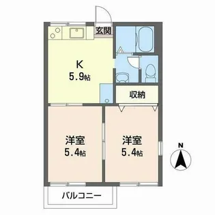 グレイスハイツII【0201号室】の間取り