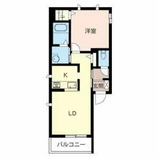 シャーメゾン五月町【0201号室】の間取り