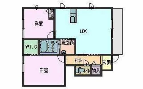 シャーメゾン紀水II【0107号室】の間取り