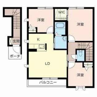 シャーメゾン紀水III【0208号室】の間取り