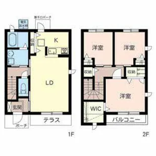 スクワール北山【0101号室】の間取り