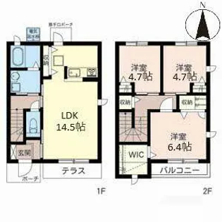 スクワール北山【0101号室】の間取り