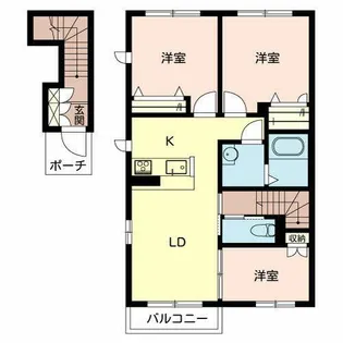 シャーメゾン・クレール【A201号室】の間取り