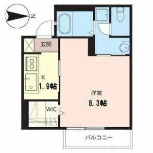 Le Plaisir【0202号室】の間取り