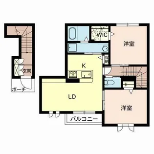 シャーメゾンいろはIII【0202号室】の間取り