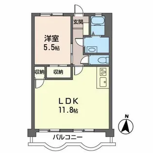 ハイツササベ【0302号室】の間取り