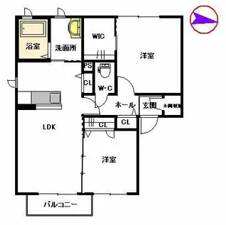 ディアコート II棟【B0201号室】の間取り