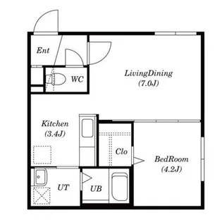 ヴィレッジ円山公園【405号室】の間取り