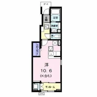 ルミエール明野【1階】の間取り