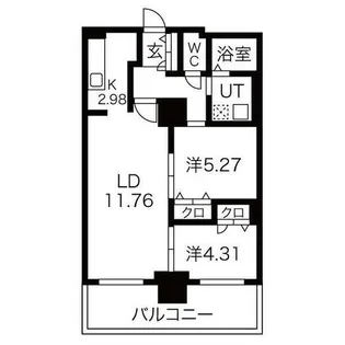 パシフィックタワー札幌【4階】の間取り