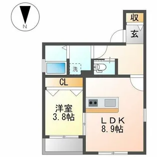 MS西志賀【103号室】の間取り