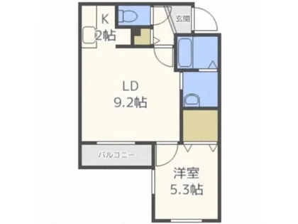 LA FRAISE MISONO【1階】の間取り