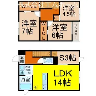 花池町1-43-1KODATEXⅤ【1階】の間取り