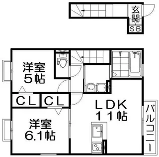 ベリストリー【2階】の間取り