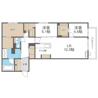 Leialii511【5階】の間取り