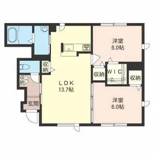 JAZZ CITY2【00102号室】の間取り