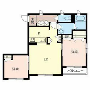 クレセントII【0201号室】の間取り