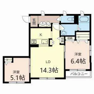 クレセントII【2階】の間取り