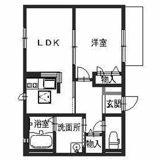 シャーメゾン豊中南【0102号室】の間取り