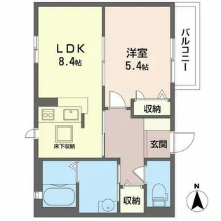 シャーメゾン豊中南【1階】の間取り