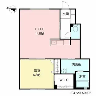 カノン飯倉【A0102号室】の間取り