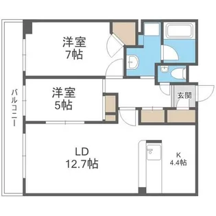 レジディア北2条イースト【11階】の間取り