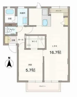 ハイツ池田E【0202号室】の間取り