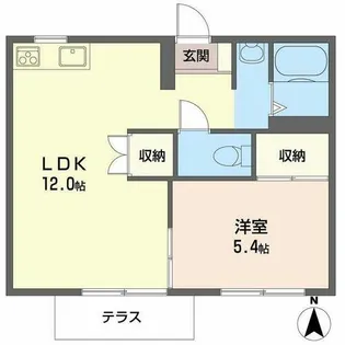 ドミール花園【0102号室】の間取り