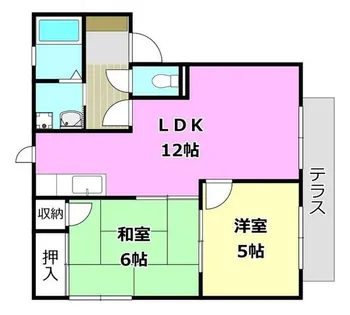 ラクシュミー鳥飼D棟【1階】の間取り