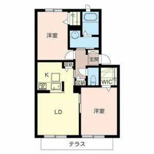 シャーメゾン瀬川【0102号室】の間取り