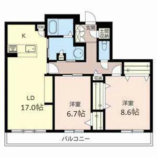 シャーメゾンガーデンズ芦屋平田町【0305号室】の間取り