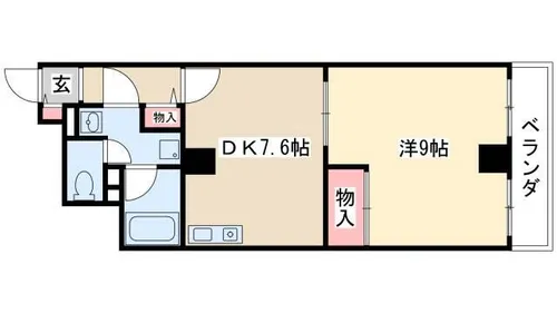レジデンスカープ今池【903号室】の間取り