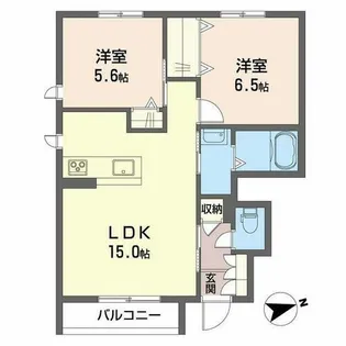 シャーメゾン チーロ【0101号室】の間取り